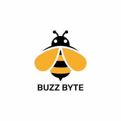 BuzzByte – Modern Bee Mascot Logo
