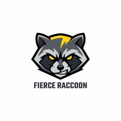 Fierce Raccoon - Modern Mascot Logo