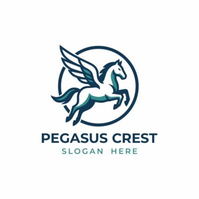 Pegasus Crest – Winged Horse Emblem Logo